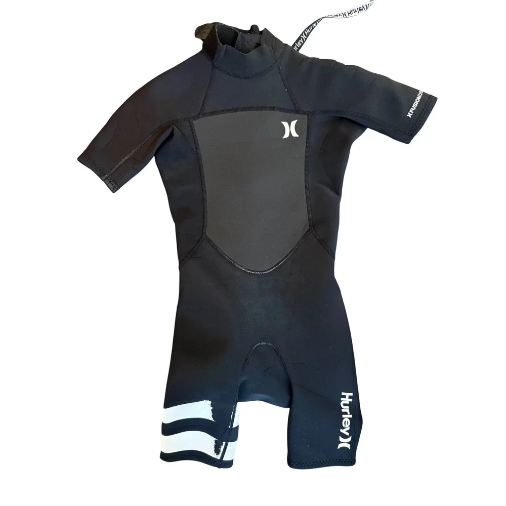 Hurley‎ Fusion 202 Youth Shorty Wetsuit Size 12 Swim Surf Neoprene Back Zipper